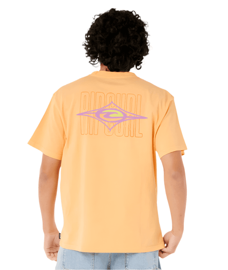 RIP CURL Raw Energy Maxxed T-Shirt Mandarin Zest Men's Short Sleeve T-Shirts Rip Curl 