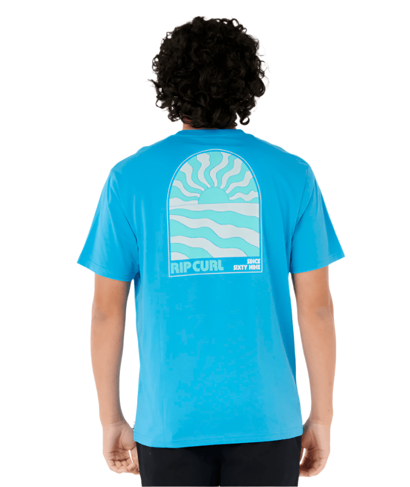 RIP CURL Surf Revival Sunsets T-Shirt Blue Paint Men's Short Sleeve T-Shirts Rip Curl 