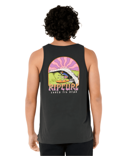 RIP CURL Shred Till Tank Washed Black Men's Tank Tops Rip Curl 