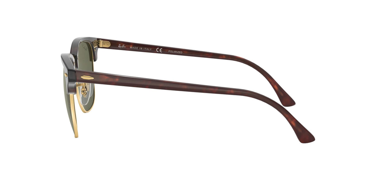 RAY-BAN Clubmaster Red Havana - Green Classic G-15 Polarized Sunglasses Sunglasses Ray-Ban 