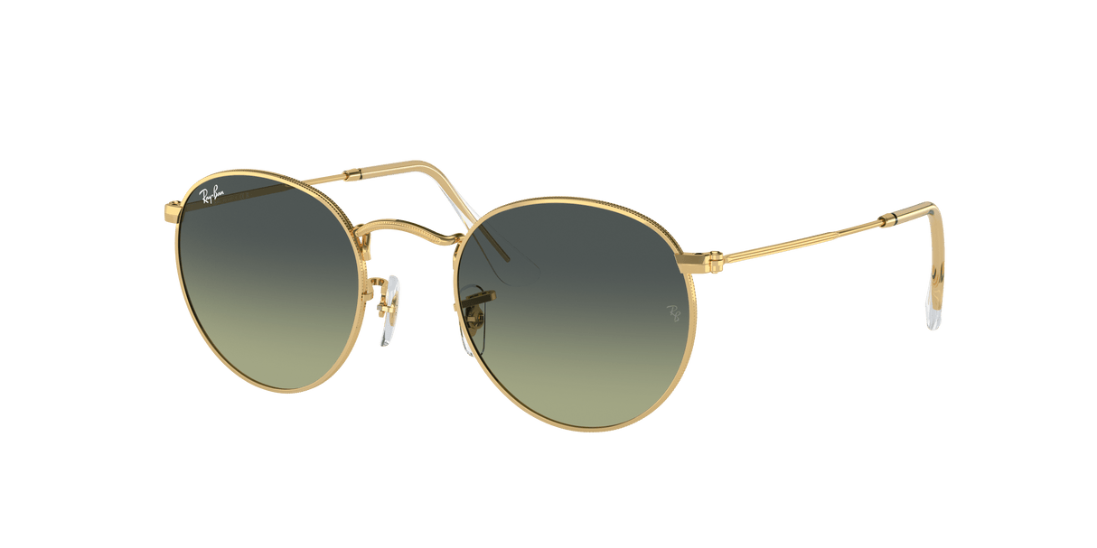 RAY-BAN Round Metal Polished Gold - Green Vintage Sunglasses Sunglasses Ray-Ban 