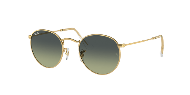 RAY-BAN Round Metal Polished Gold - Green Vintage Sunglasses Sunglasses Ray-Ban 