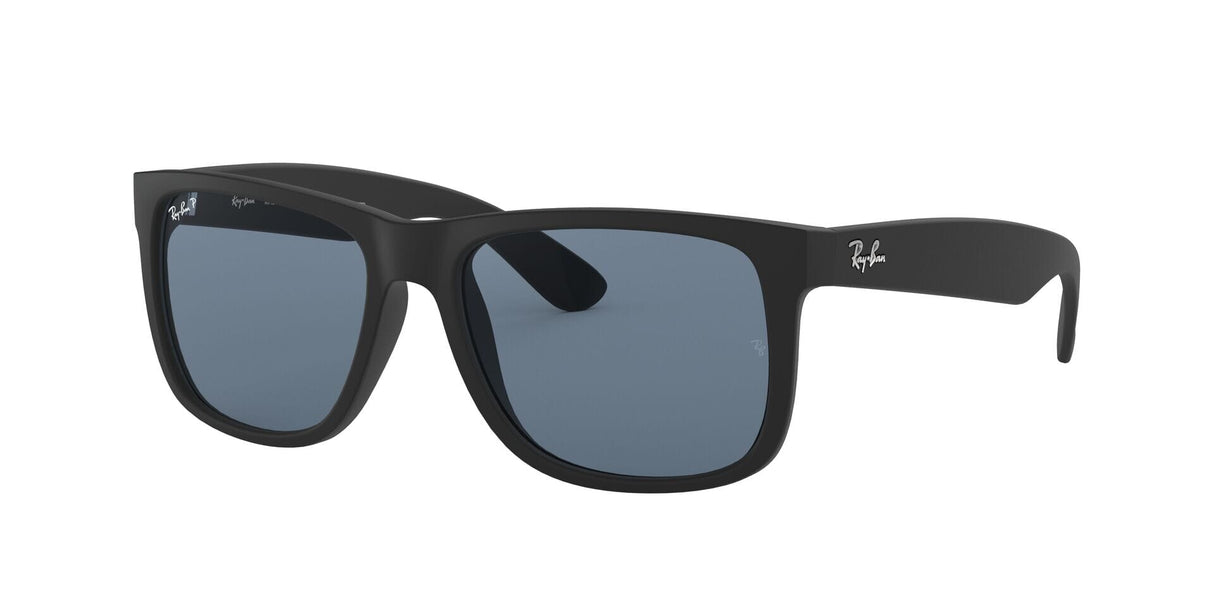RAY-BAN Justin Rubber Black - Dark Blue Polarized Sunglasses Sunglasses Ray-Ban 