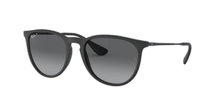 RAY-BAN Erika Color Mix Rubber Black - Grey Gradient Polarized Sunglasses Sunglasses Ray-Ban 