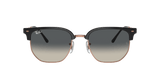 RAY-BAN New Clubmaster Polished Dark Grey On Rose Gold - Grey Sunglasses Sunglasses Ray-Ban 