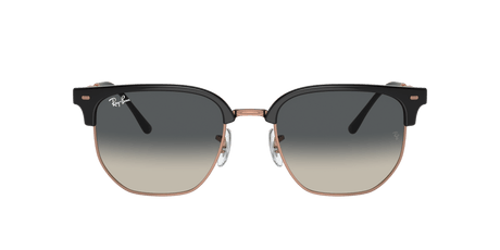 RAY-BAN New Clubmaster Polished Dark Grey On Rose Gold - Grey Sunglasses Sunglasses Ray-Ban 
