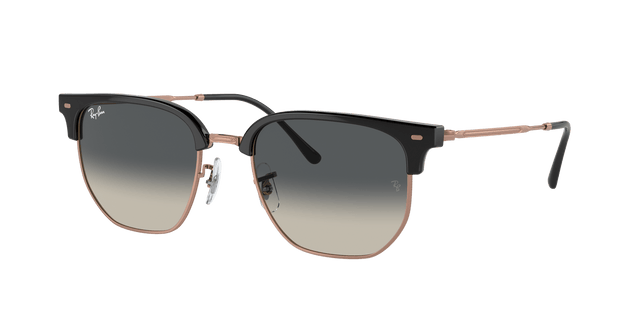 RAY-BAN New Clubmaster Polished Dark Grey On Rose Gold - Grey Sunglasses Sunglasses Ray-Ban 