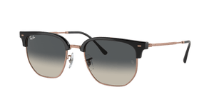 RAY-BAN New Clubmaster Polished Dark Grey On Rose Gold - Grey Sunglasses Sunglasses Ray-Ban 