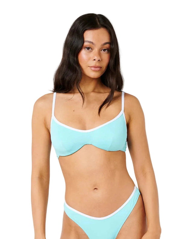 RIP CURL Women's Classic Surf DD Bikini Top Sea Blue Women's Bikini Tops Rip Curl 