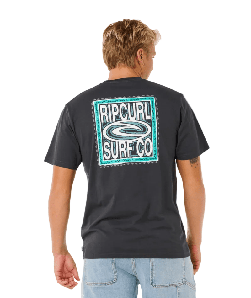 RIP CURL Trad T-Shirt Washed Black Men's Short Sleeve T-Shirts Rip Curl 