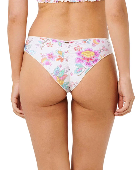 RIP CURL Women's Half Moon Bay Cheeky Hipster Bikini Bottom Bone Women's Bikini Bottoms Rip Curl 