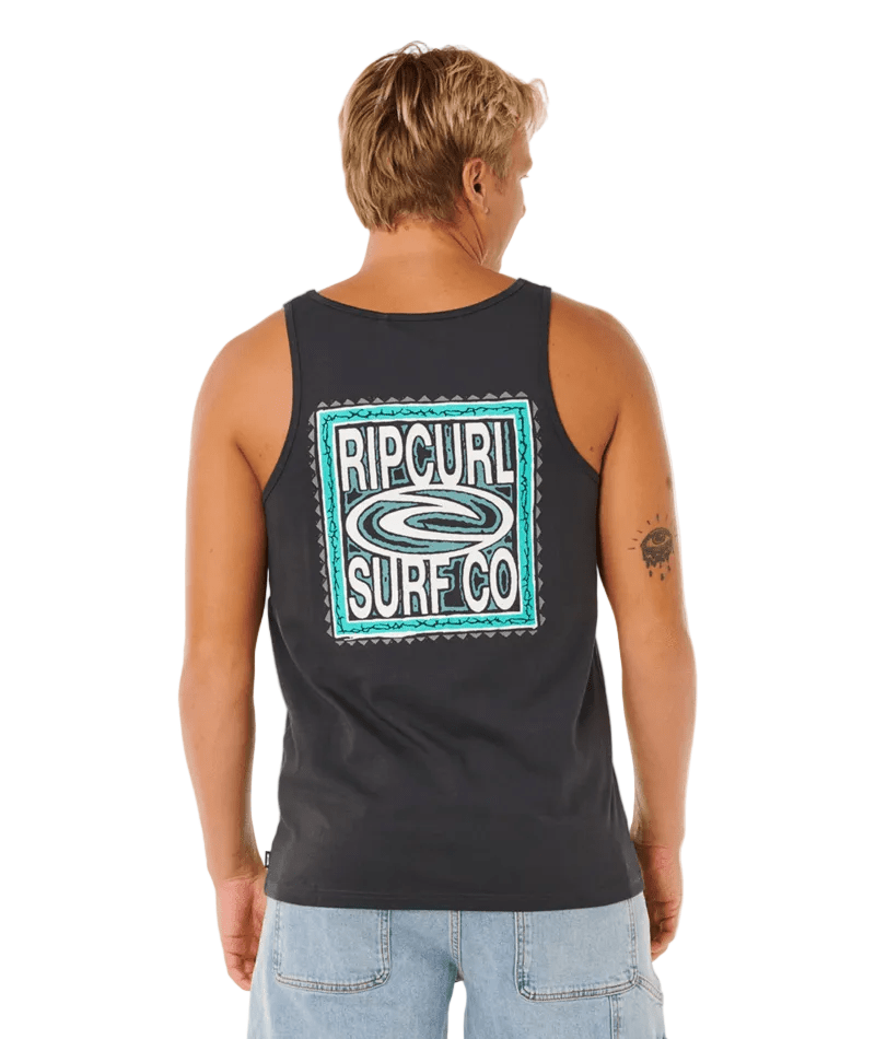 RIP CURL Trad Tank Washed Black Men's Tank Tops Rip Curl 