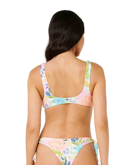 RIP CURL Women's Catalina Island Tie Front Crop Bikini Top Multico Women's Bikini Tops Rip Curl 