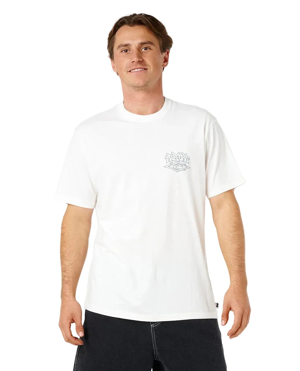 RIP CURL Liquid Trips Arch Relaxed T-Shirt Bone Men's Short Sleeve T-Shirts Rip Curl 