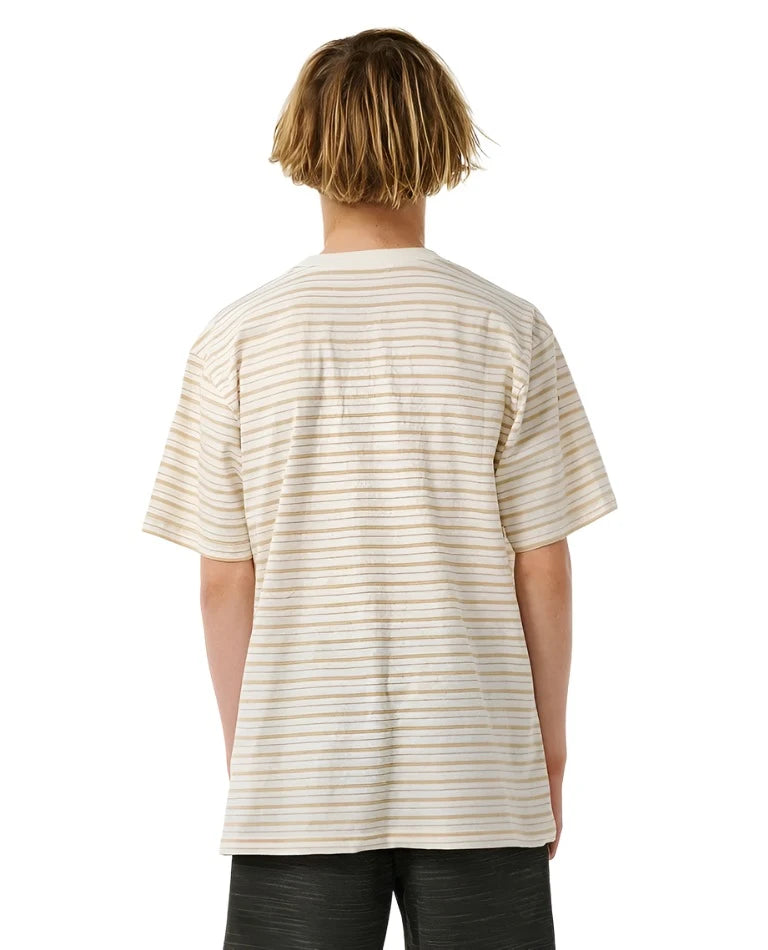 RIP CURL Boys Revival Stripe T-Shirt Bone Boy's T-Shirts Rip Curl 