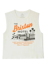 BRIXTON Women's Motel Muscle Tank Off White Women's Tank Tops and Halter Tops Brixton 