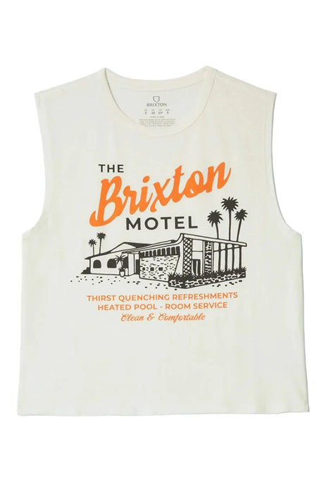 BRIXTON Women's Motel Muscle Tank Off White Women's Tank Tops and Halter Tops Brixton 