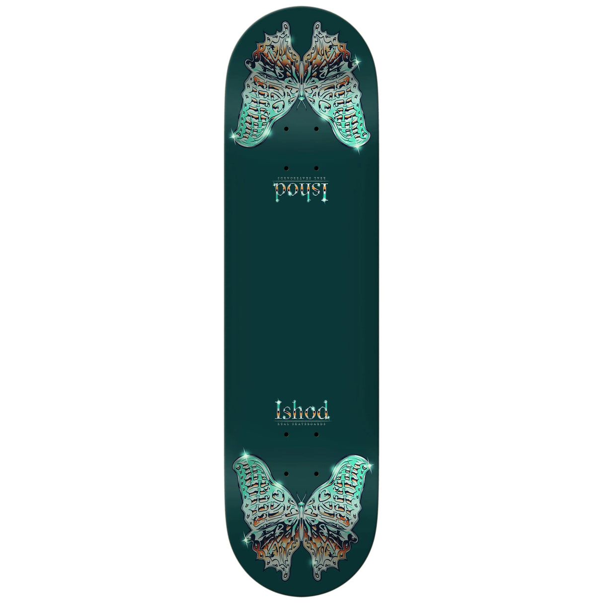 REAL Ishod Mariposa Chrome Redux 8.5 Twin Tail Skateboard Deck Skateboard Decks Real 