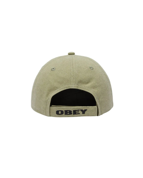 OBEY Pigment Wicked World Velcro Hat Pigment Khaki Men's Hats Obey 