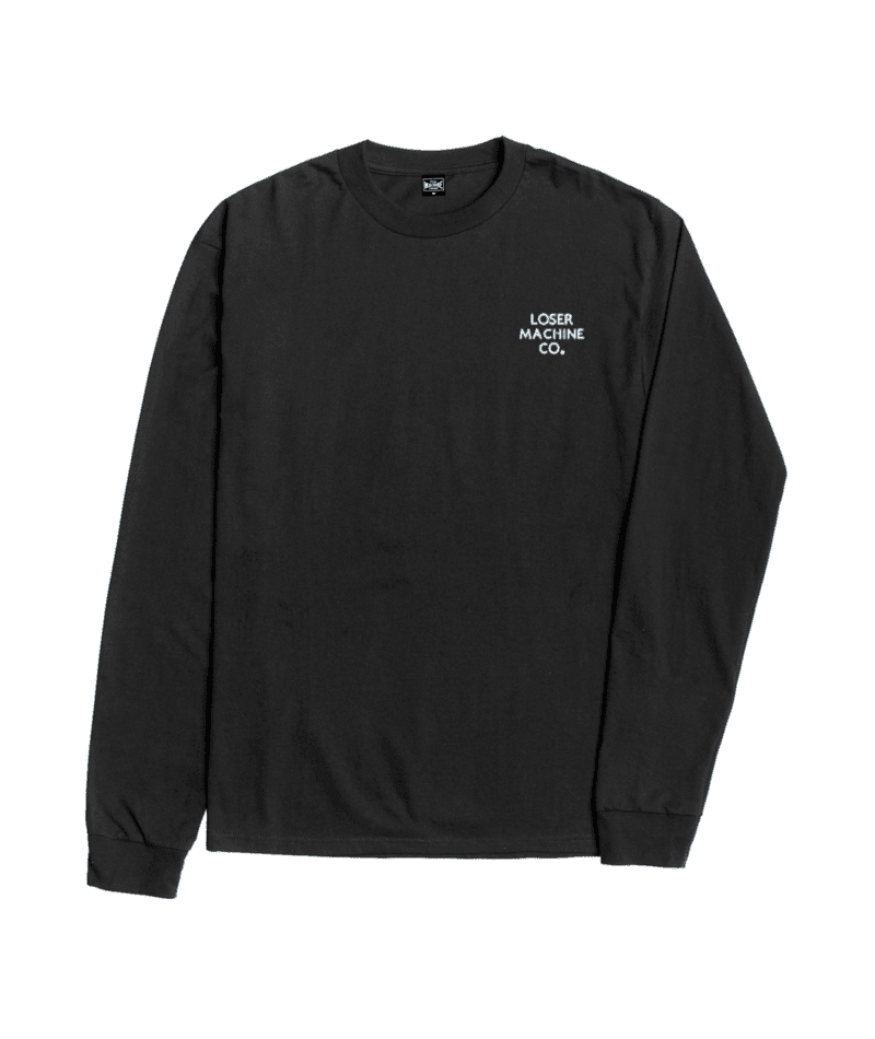 LOSER MACHINE Neon Destroy Crewneck Sweater Black Freeride Boardshop