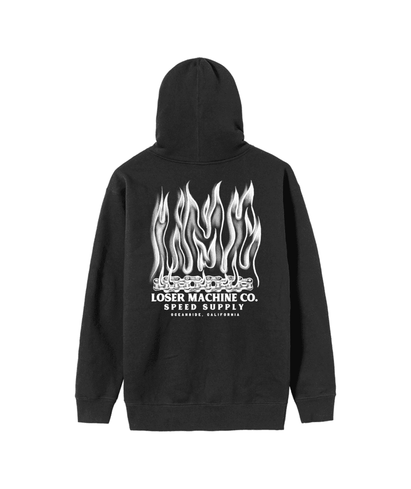 LOSER MACHINE Law Breaker Hoodie Black Men's Pullover Hoodies Loser Machine 