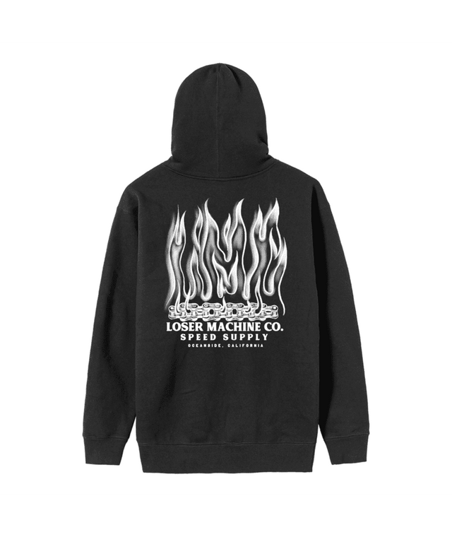 LOSER MACHINE Law Breaker Hoodie Black Men's Pullover Hoodies Loser Machine 