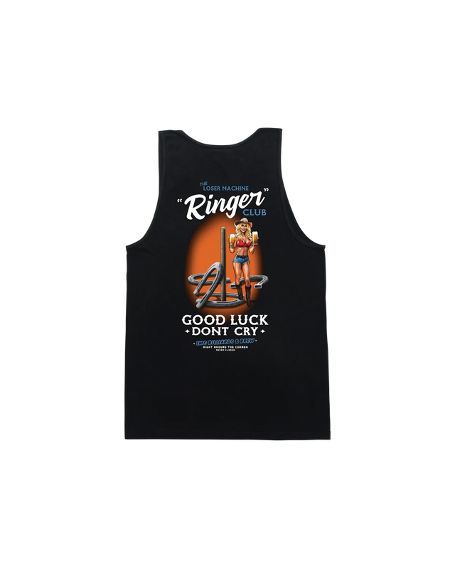 LOSER MACHINE Ringer Club Tank Top Black Men's Tank Tops Loser Machine 