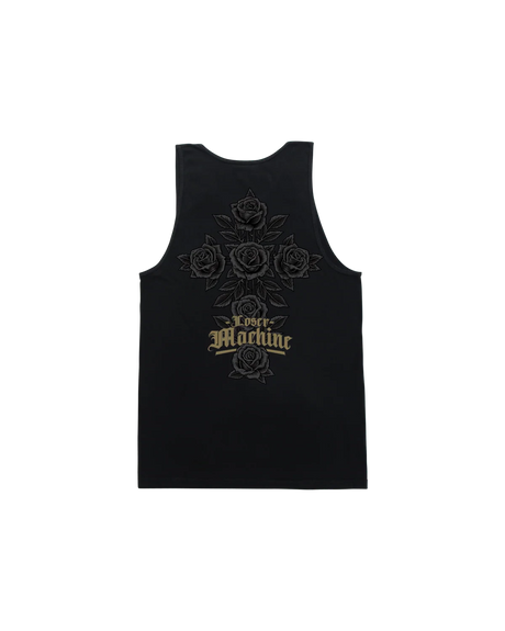 LOSER MACHINE Rose Bush Tank Top Black Men's Tank Tops Loser Machine 