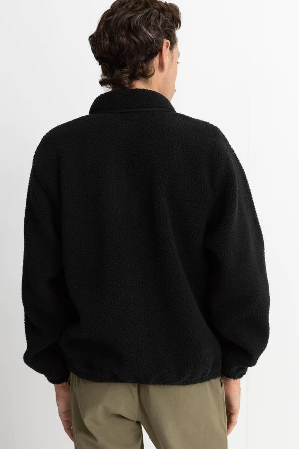 RHYTHM Sherpa Pullover Sweater Black Men's Sweaters Rhythm 