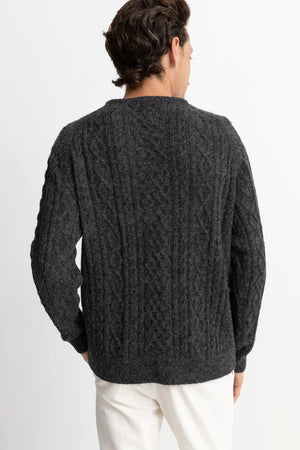 RHYTHM Mohair Fishermans Knit Vintage Black Men's Sweaters Rhythm 