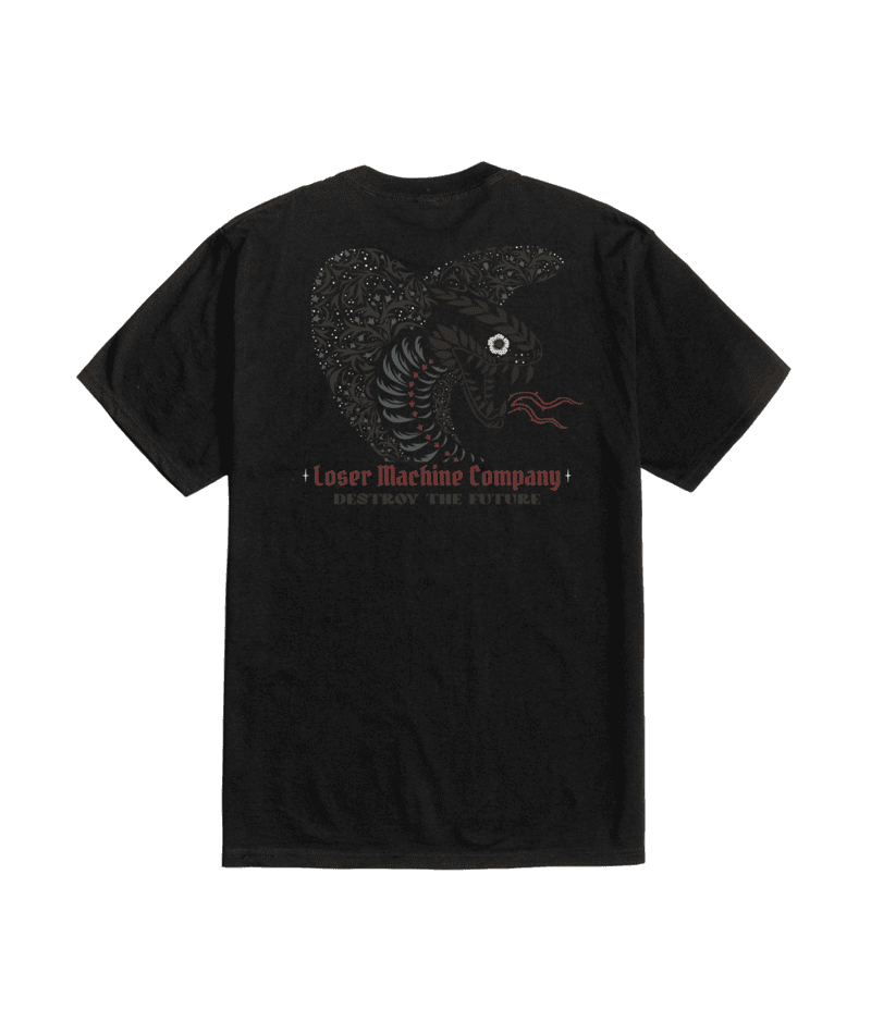 LOSER MACHINE Venomous Stock T-Shirt Black Men's Short Sleeve T-Shirts Loser Machine 