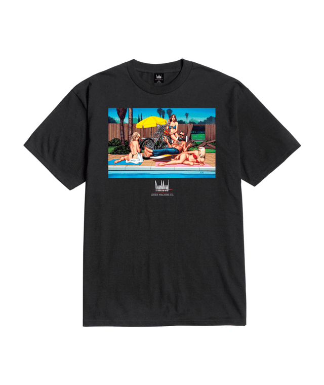 LOSER MACHINE Poolside T-Shirt Black Men's Short Sleeve T-Shirts Loser Machine 