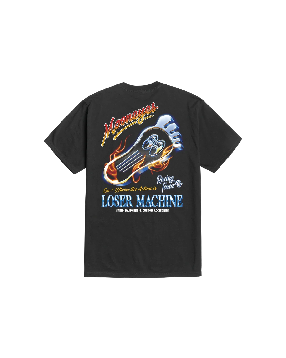 LOSER MACHINE Red Hot T-Shirt Black Men's Short Sleeve T-Shirts Loser Machine 