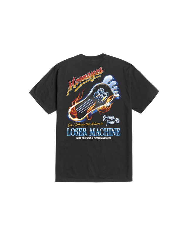 LOSER MACHINE Red Hot T-Shirt Black Men's Short Sleeve T-Shirts Loser Machine 