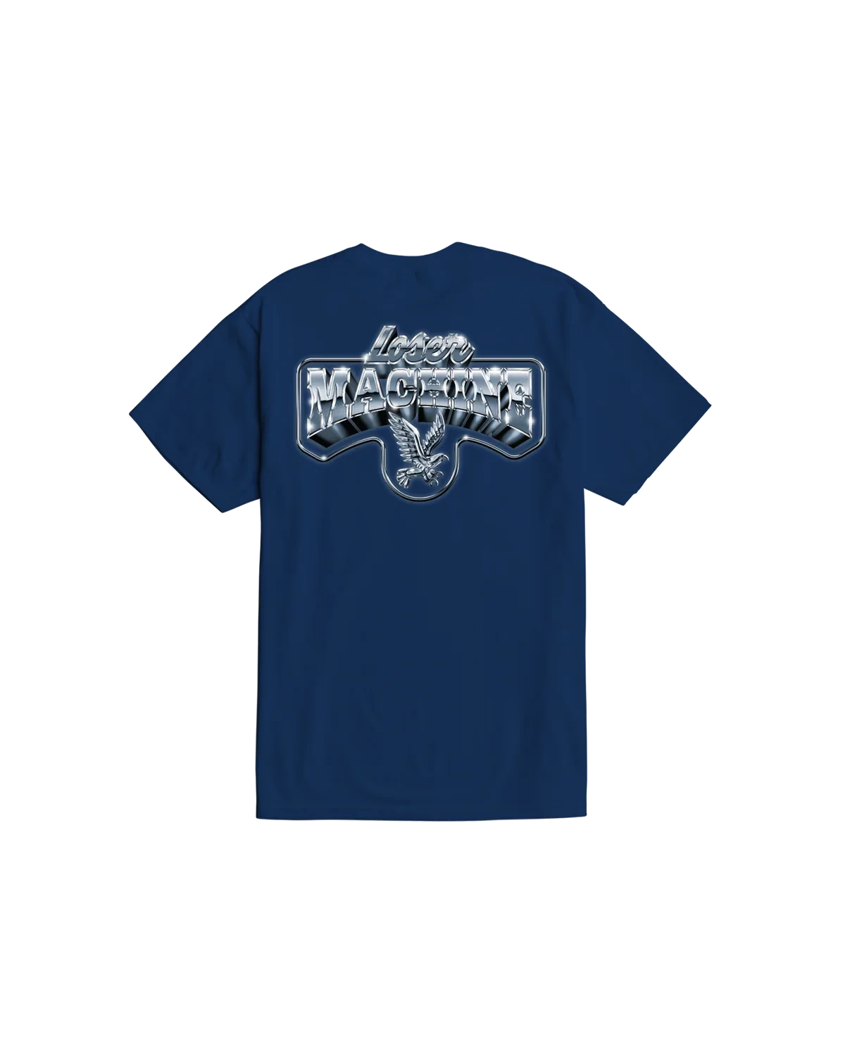 LOSER MACHINE American Chrome T-Shirt Navy Men's Short Sleeve T-Shirts Loser Machine 