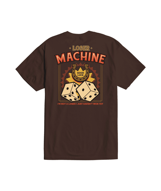 LOSER MACHINE Gambling House T-Shirt Java Brown Men's Short Sleeve T-Shirts Loser Machine 