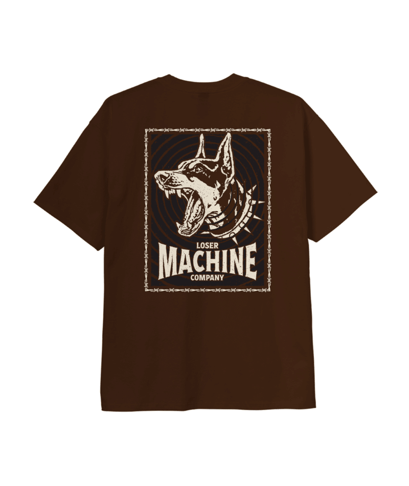 LOSER MACHINE Big Bark Heavyweight T-Shirt Java Brown