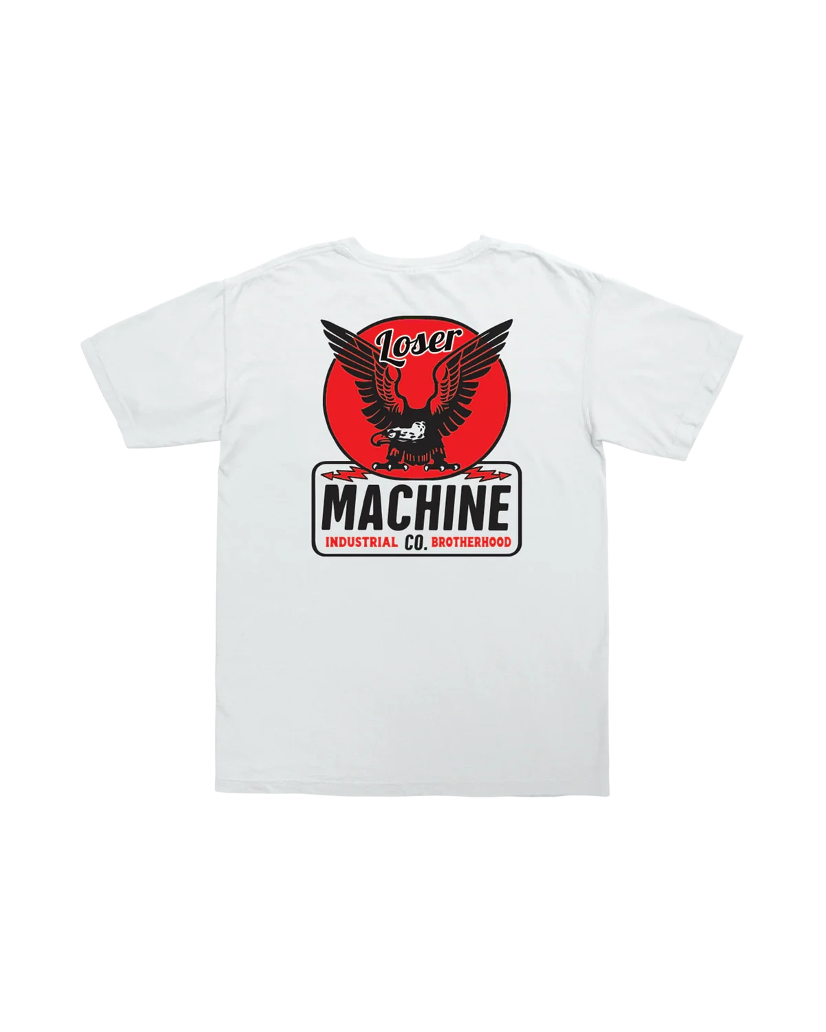 LOSER MACHINE Powerband Pocket T-Shirt White Men's Short Sleeve T-Shirts Loser Machine 