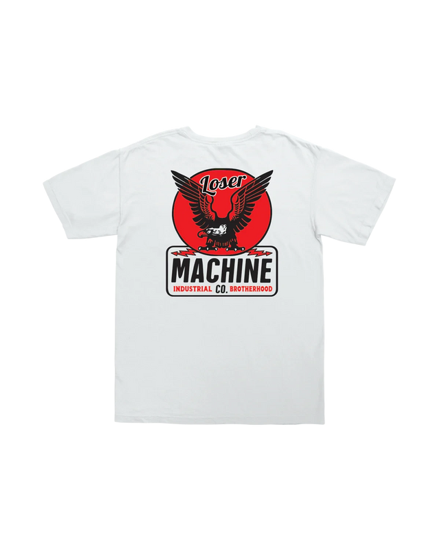 LOSER MACHINE Powerband Pocket T-Shirt White Men's Short Sleeve T-Shirts Loser Machine 