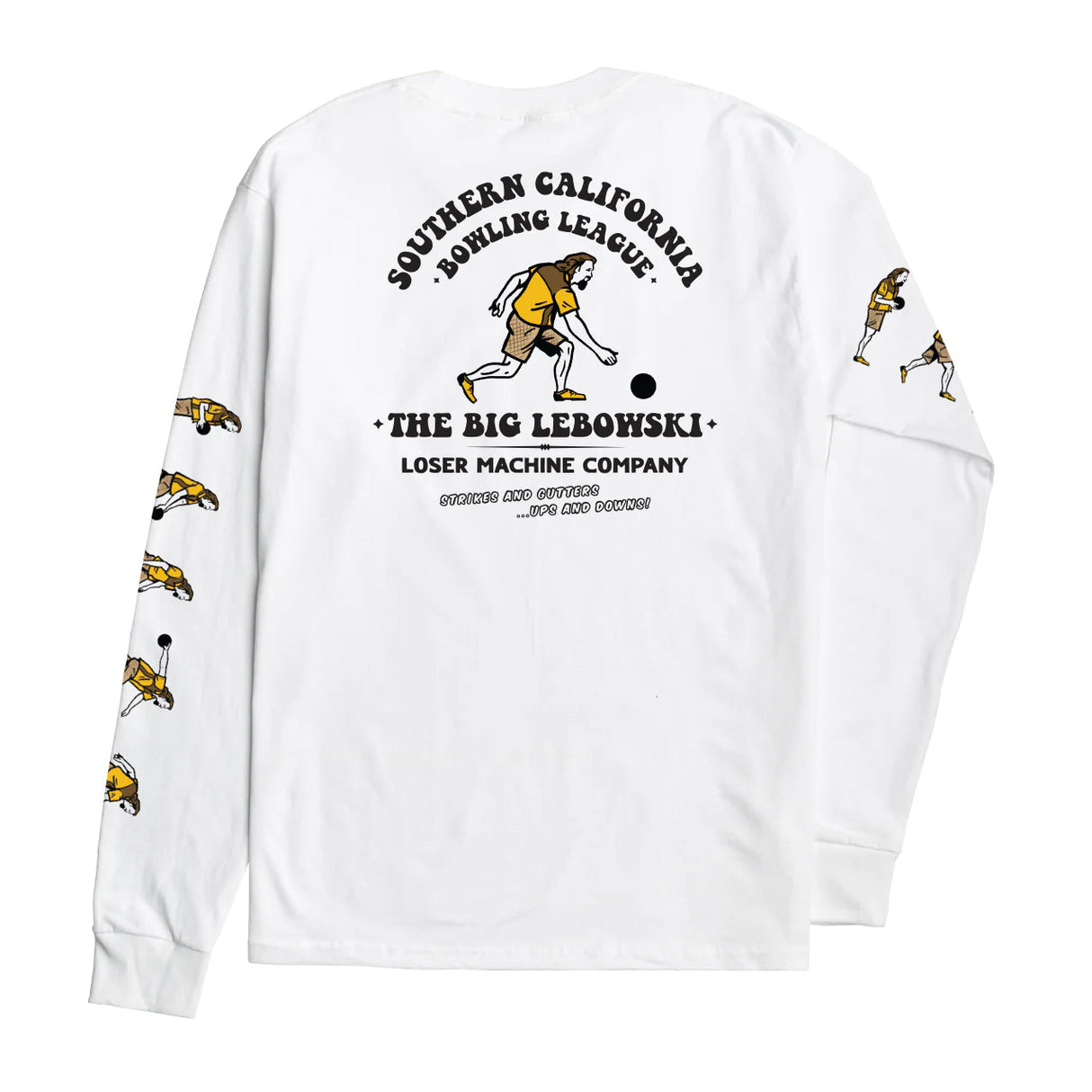 LOSER MACHINE Over The Lines Longsleeve T-Shirt White Men's Long Sleeve T-Shirts Loser Machine 