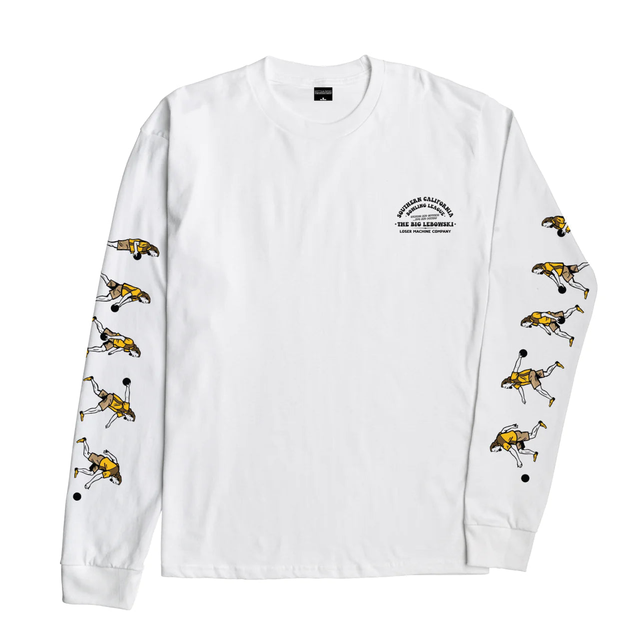 LOSER MACHINE Over The Lines Longsleeve T-Shirt White Men's Long Sleeve T-Shirts Loser Machine 