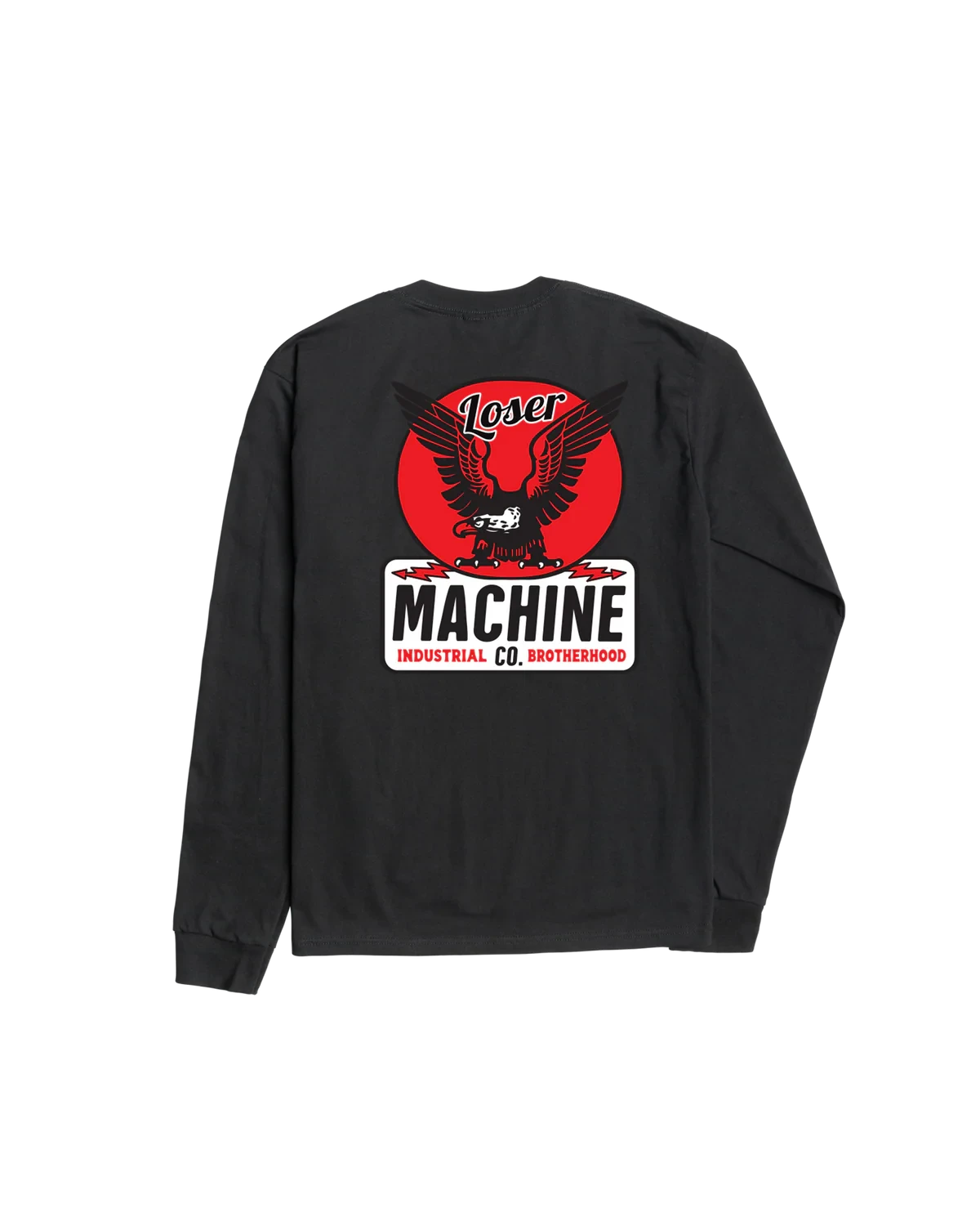 LOSER MACHINE Powerband Long Sleeve T-Shirt Black Men's Long Sleeve T-Shirts Loser Machine 