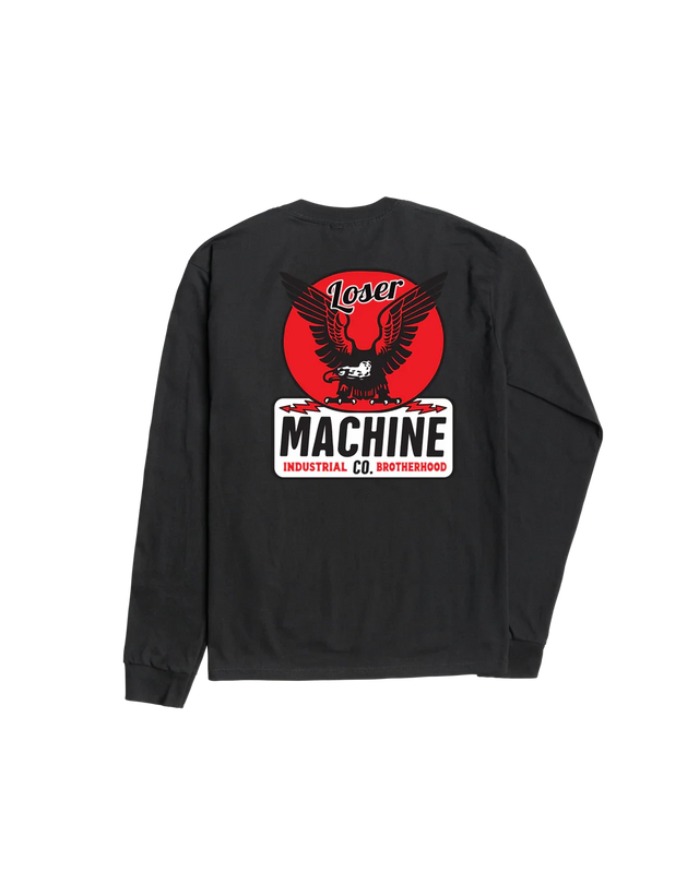 LOSER MACHINE Powerband Long Sleeve T-Shirt Black Men's Long Sleeve T-Shirts Loser Machine 