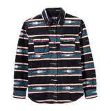 LOSER MACHINE Elmwood Woven Fleece Button Up Shirt Navy Men's Long Sleeve Button Up Shirts Loser Machine 