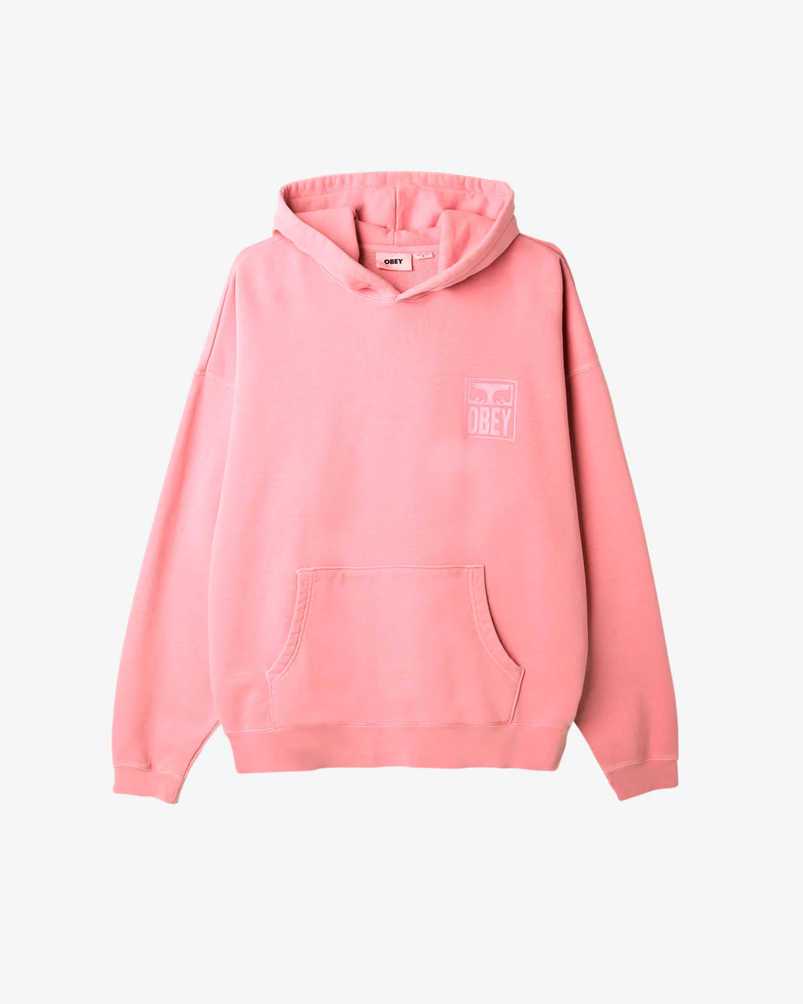 OBEY Pigment Eyes Icon Extra Heavy Pullover Hoodie Shell Pink Men's Pullover Hoodies Obey 