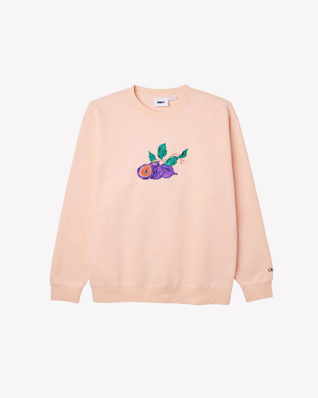 OBEY Fig Crewneck Peach Parfait Men's Crewnecks Obey 