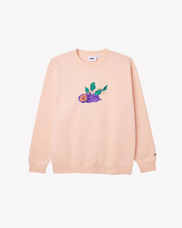 OBEY Fig Crewneck Peach Parfait Men's Crewnecks Obey 
