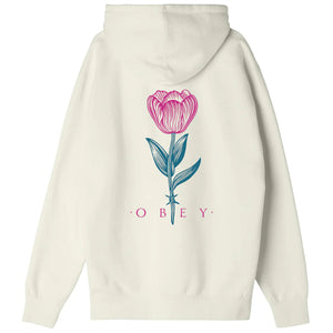 OBEY Barbwire Flower Pullover Hoodie Unbleached Men's Pullover Hoodies Obey 