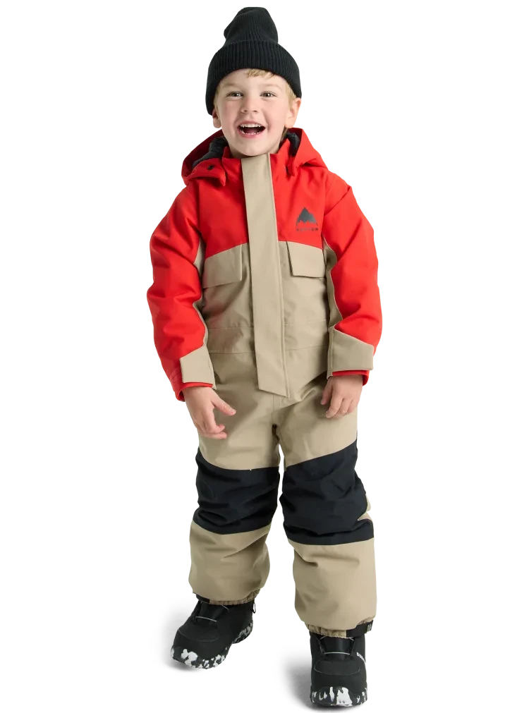 BURTON Toddler 2L One Piece Snow Suit Flame Scarlet/Summit Taupe 2026 Toddler Outerwear Burton 