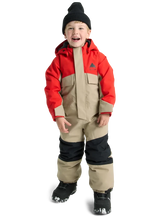BURTON Toddler 2L One Piece Snow Suit Flame Scarlet/Summit Taupe 2026 Toddler Outerwear Burton 